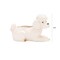 Hello Honey Vintage Reproduction Poodle Planter in Hand-Painted Stoneware, White, Brown, and Black Finish